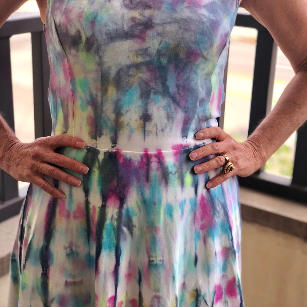 Women’s organic cotton tie dyed dress - Picture 4 of 8